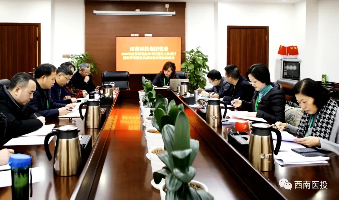 西南医投集团党委召开2020年度基层党组织书记落实主体责任述职评议暨党风廉洁建设集体约谈会