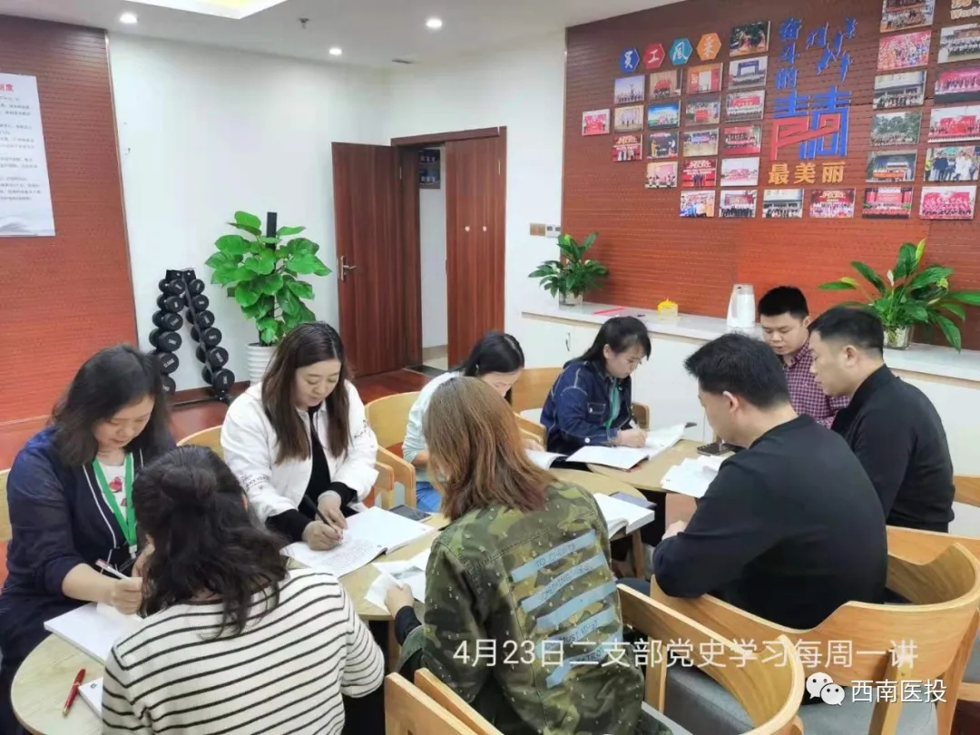 西南医投集团各基层党支部扎实推进党史学习教育